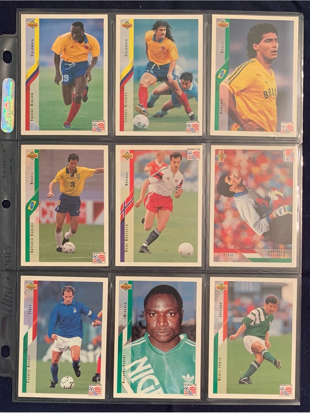 Upper Deck 1994 World Cup Soccer trading card lot
